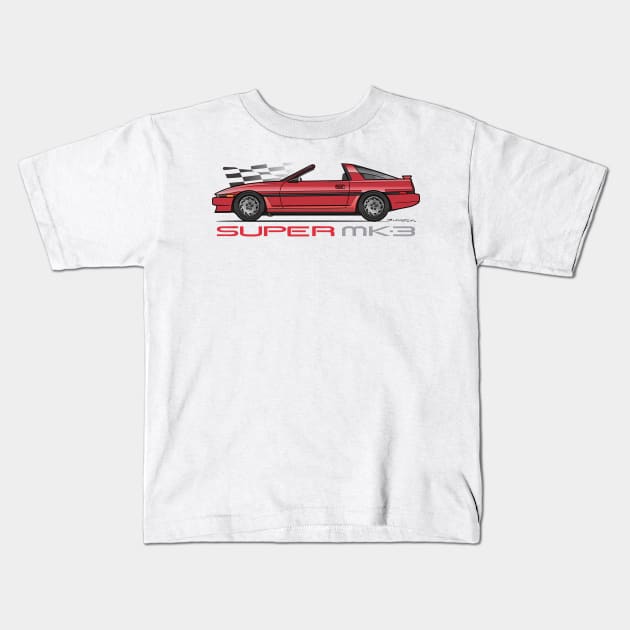 Red Mk3 Supra Kids T-Shirt by JRCustoms44